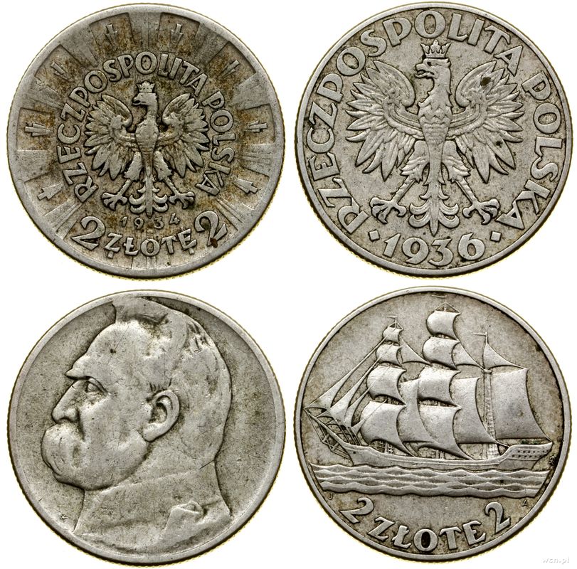 Polska, zestaw 2 x 2 złote