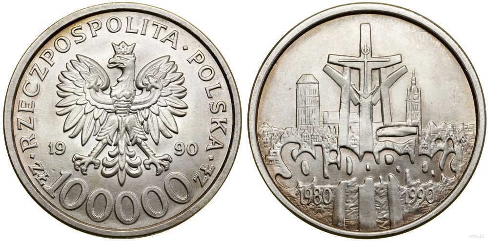 Polska, 100.000 złotych, 1990