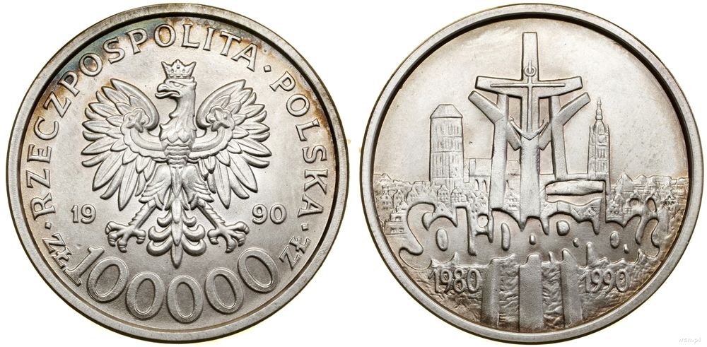 Polska, 100.000 złotych, 1990