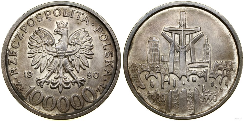Polska, 100.000 złotych, 1990
