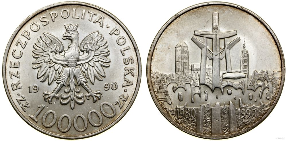 Polska, 100.000 złotych, 1990