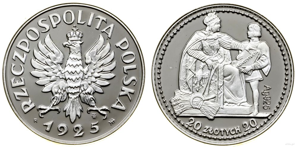 Polska, 20 złotych – REPLIKA, 1925