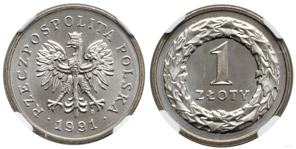 Polska, 1 złoty, 1991