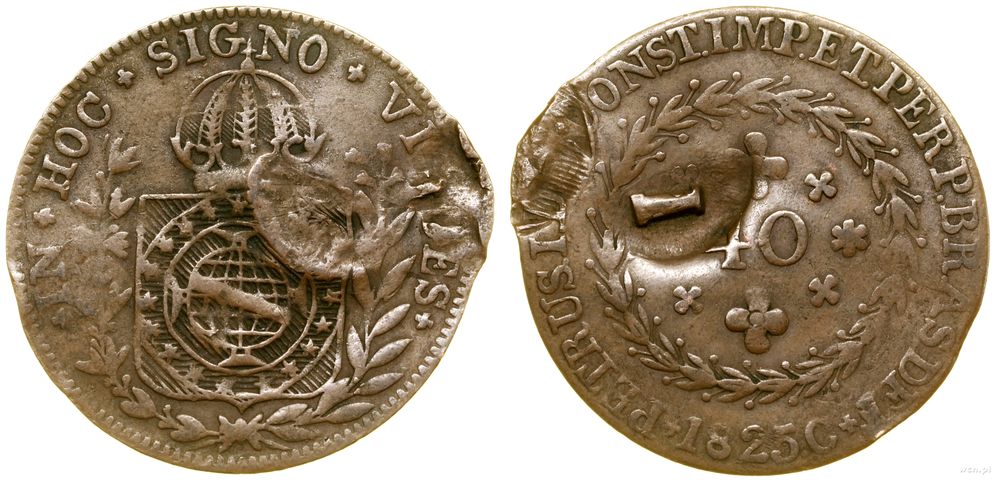Brazylia, 40 realów, 1825 C