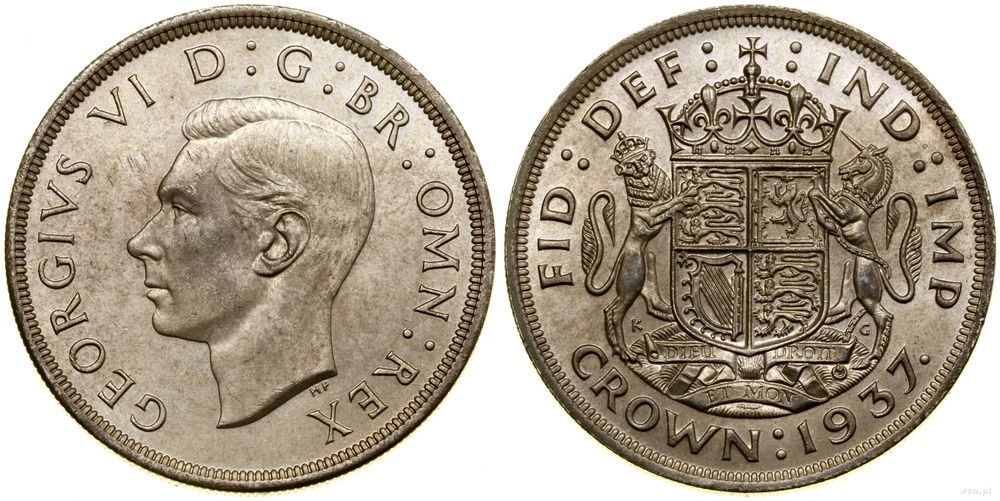 Wielka Brytania, korona, 1937