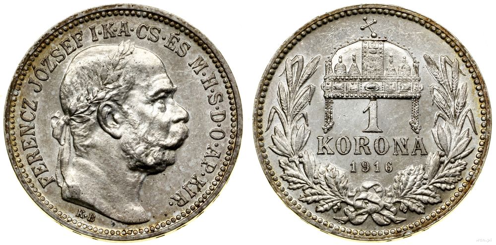 Węgry, 1 korona, 1914 KB