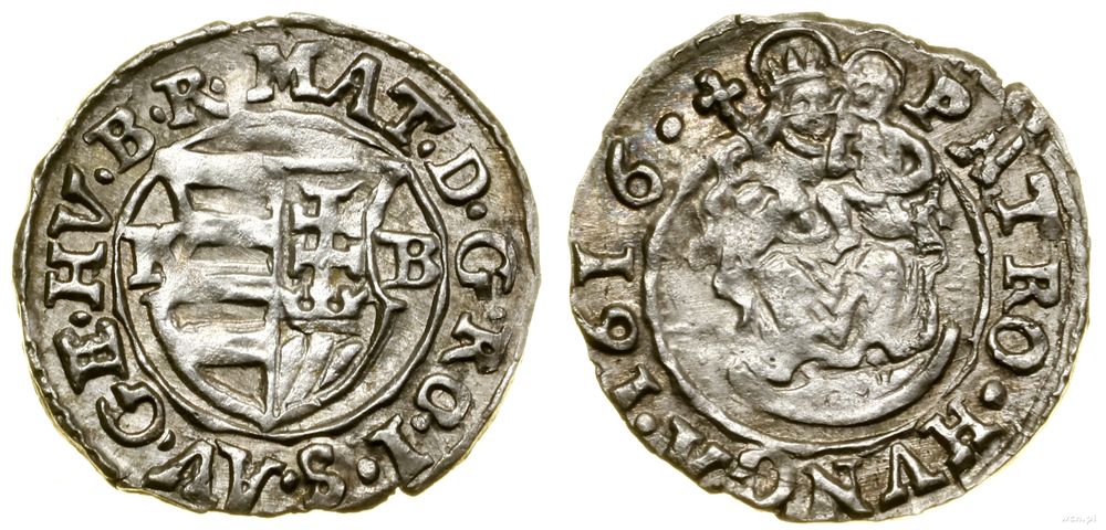 Węgry, denar, 1616 KB