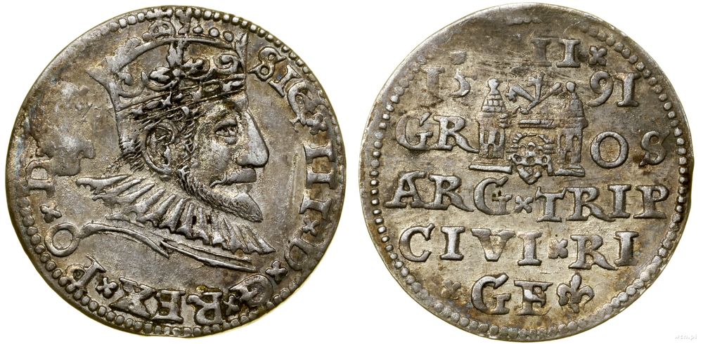 Polska, trojak, 1591