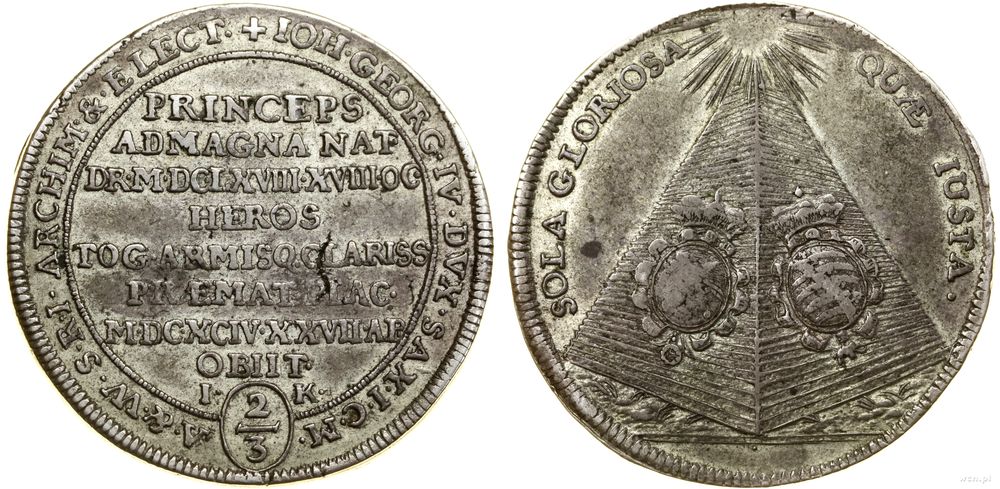 Niemcy, 2/3 talara pośmiertne, 1694 IK