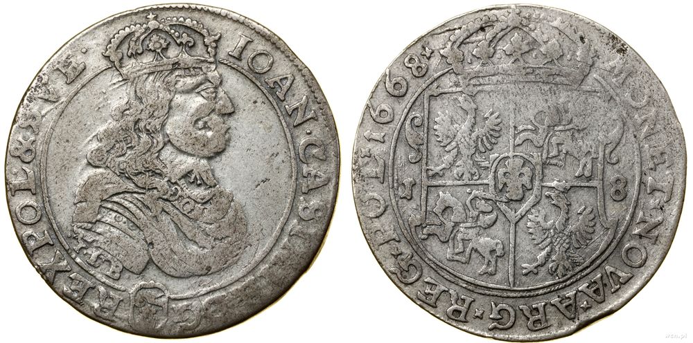 Polska, ort, 1668