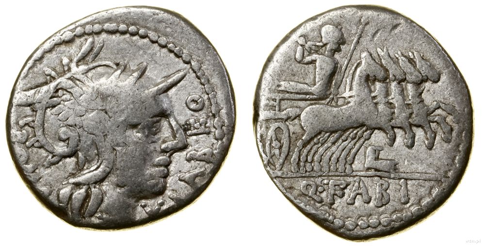 Republika Rzymska, denar, (124 pne)