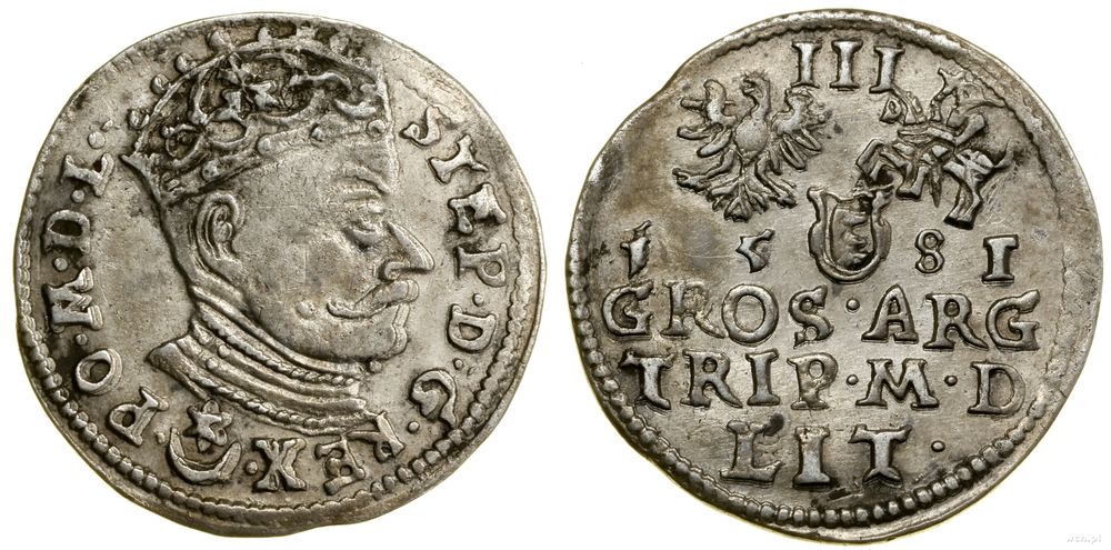 Polska, trojak, 1581