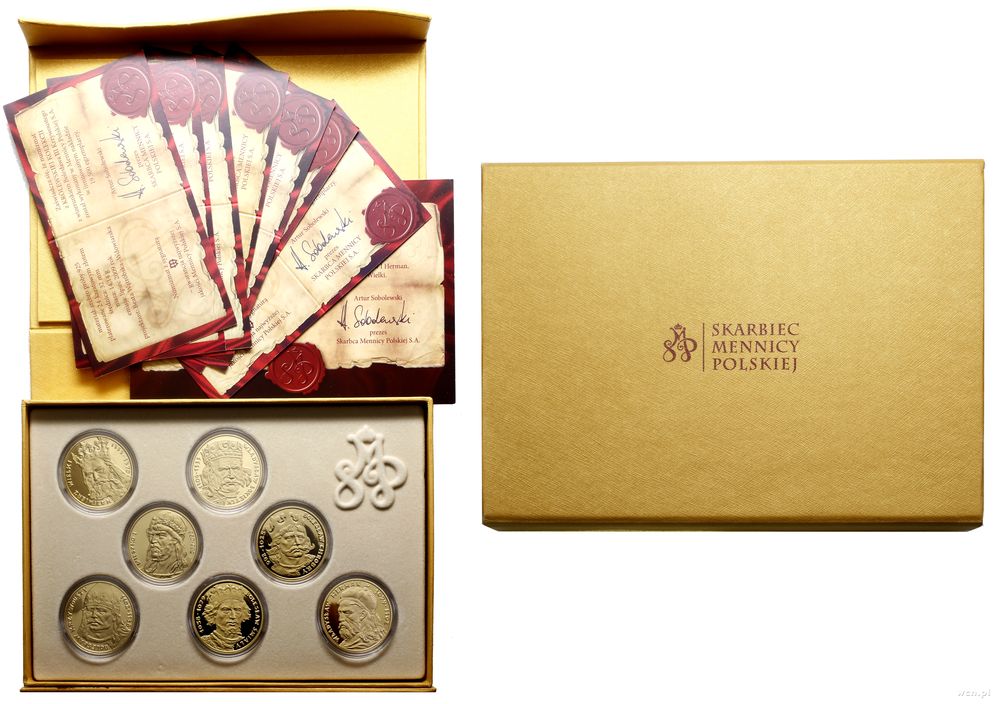 Polska, zestaw 7 medali z kolekcji królewskiej, 2009