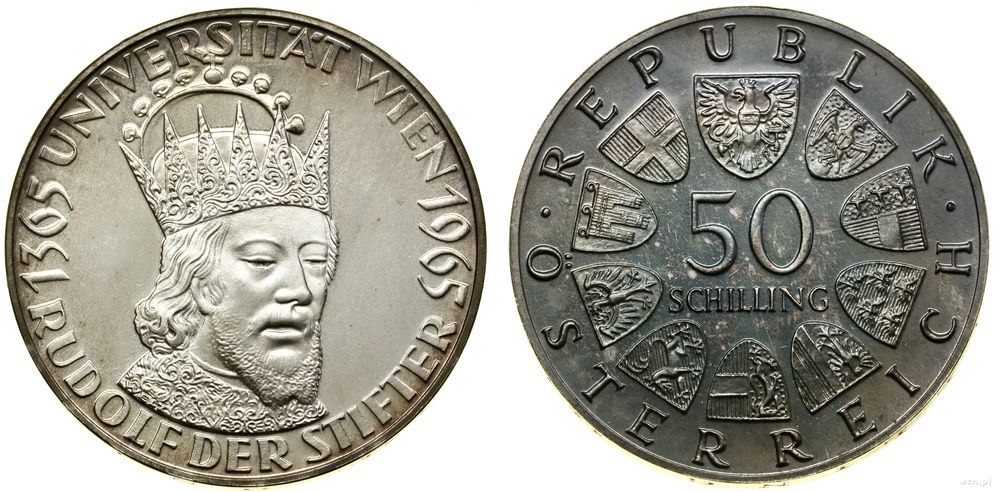 Austria, 50 szylingów, 1965