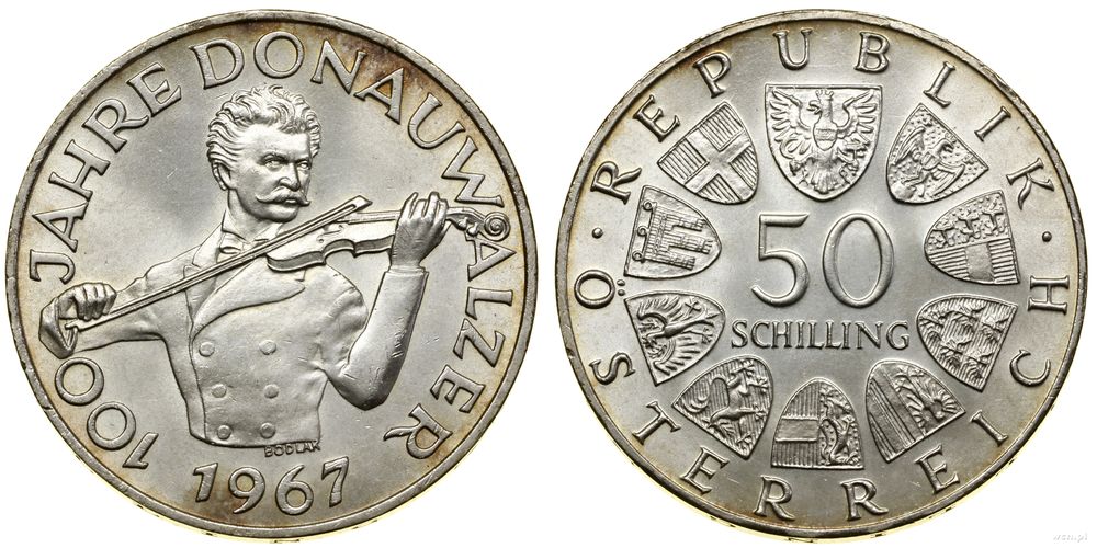 Austria, 50 szylingów, 1967