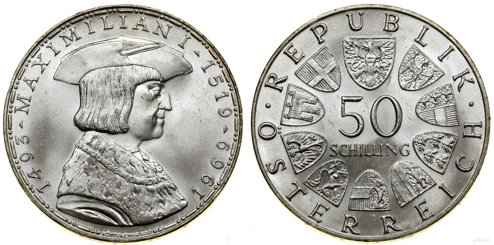 Austria, 50 szylingów, 1969