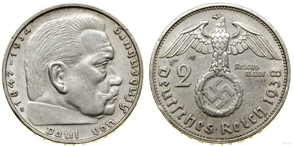 Niemcy, 2 marki, 1938 G