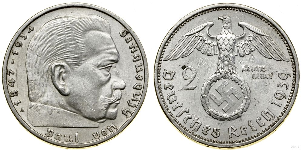 Niemcy, 2 marki, 1939 A