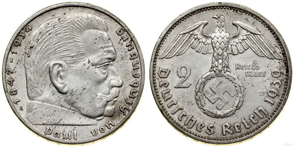 Niemcy, 2 marki, 1939 A