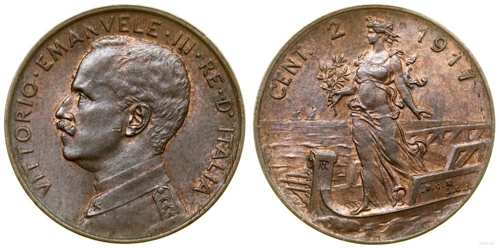 Włochy, 2 centesimi, 1917 R