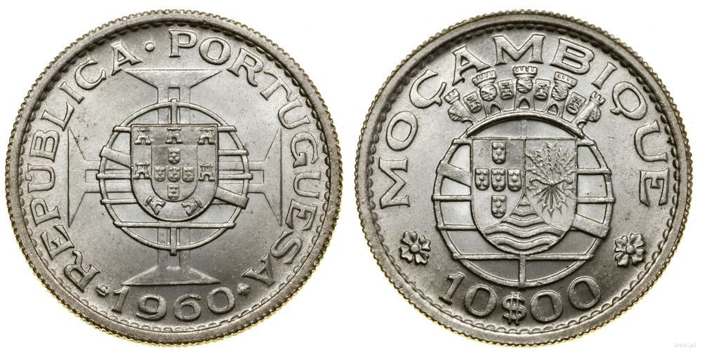 Mozambik, 10 escudo, 1960
