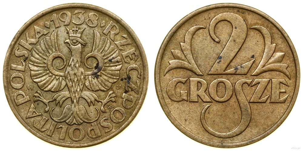 Polska, 2 grosze, 1938