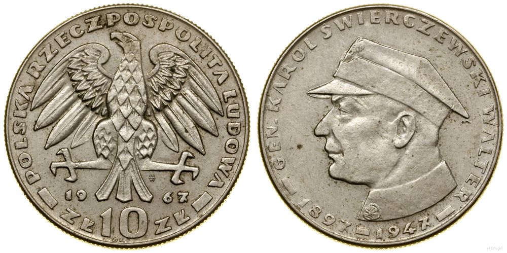 Polska, 10 złotych, 1967