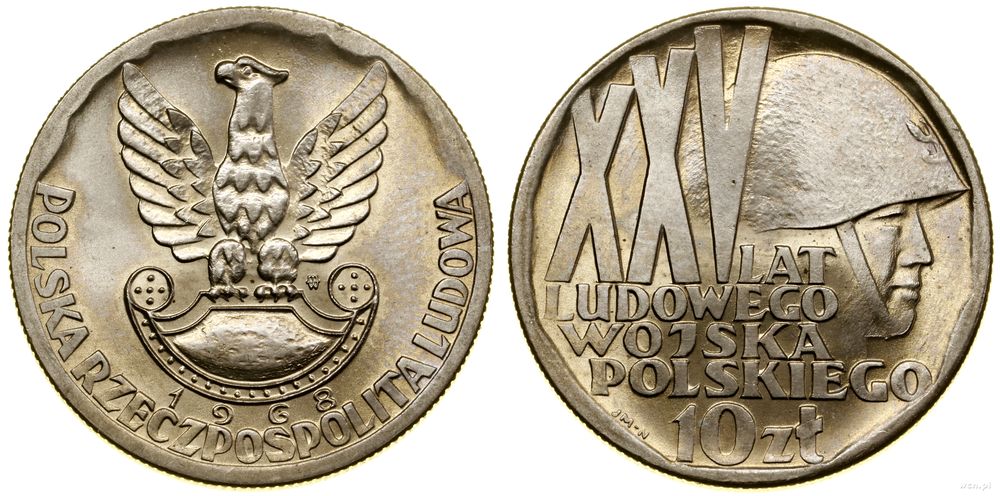 Polska, 10 złotych, 1968