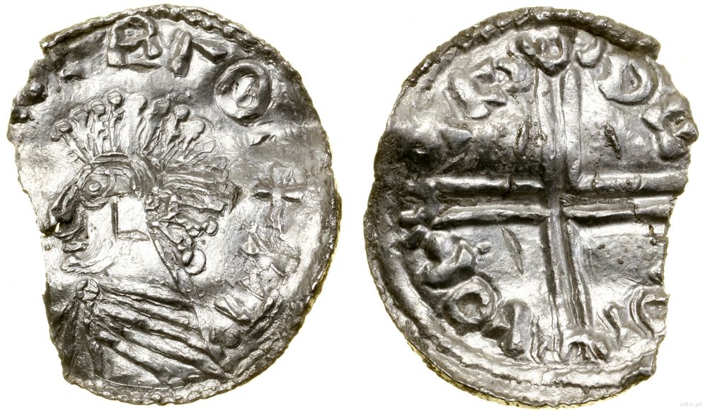 Skandynawia, naśladownictwo denara anglosaskiego typu Long Cross, (ok. 997/1010)