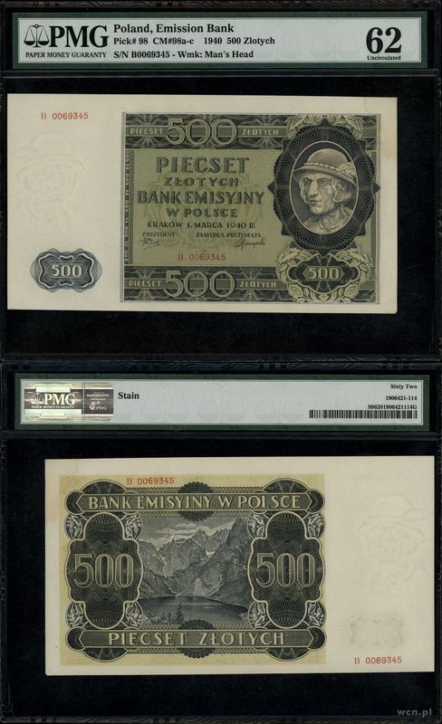 Polska, 500 złotych, 1.03.1940