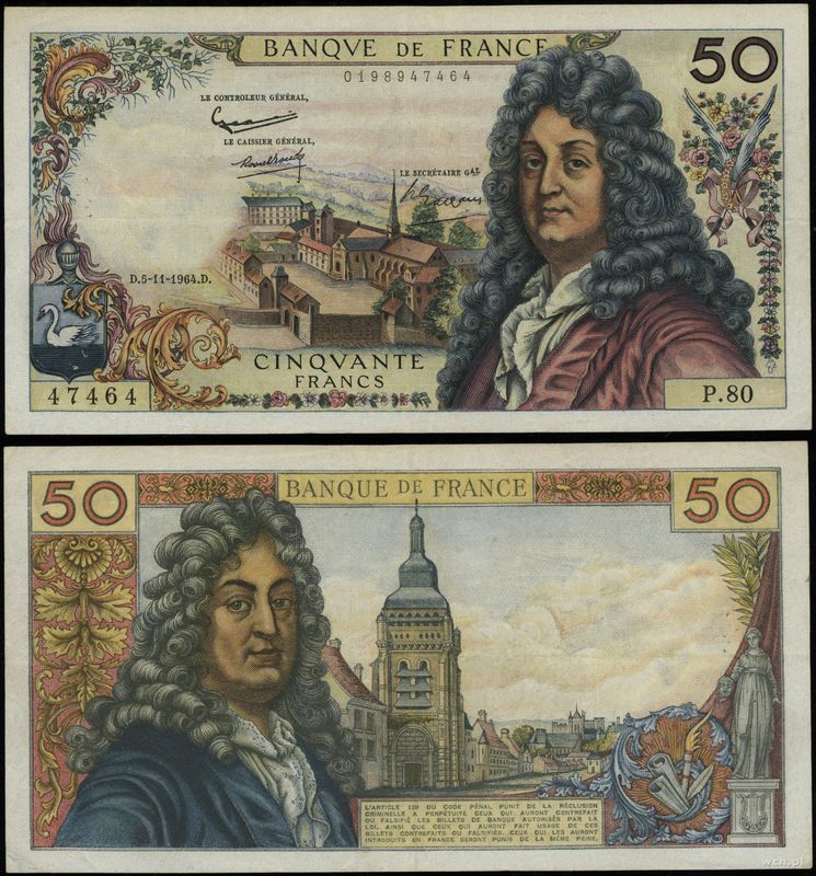 Francja, 50 franków, 5.11.1964