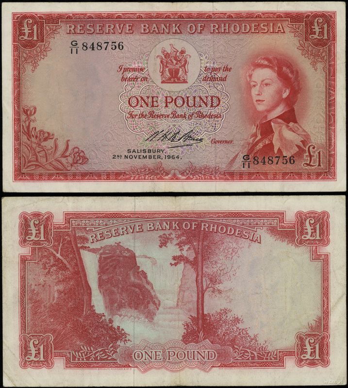 Rodezja, 1 funt, 2.11.1964