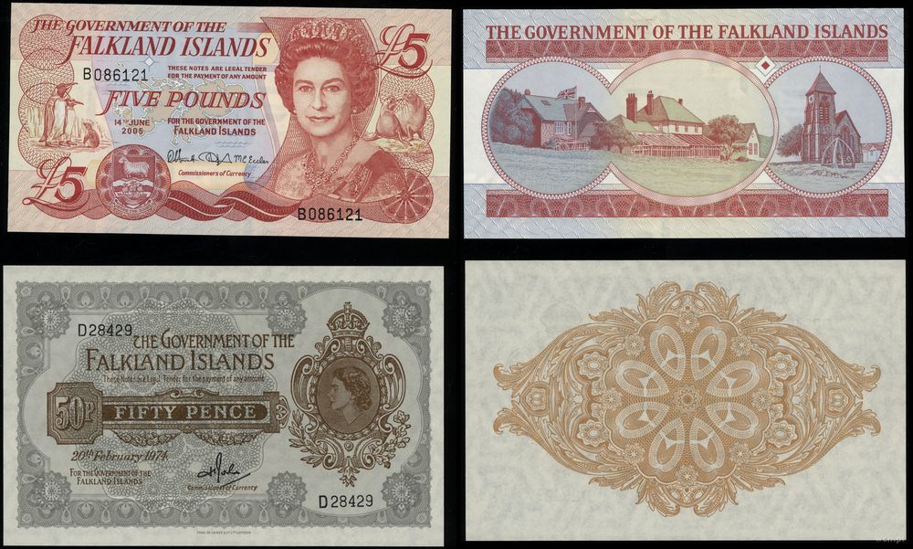 Falklandy, zestaw 2 banknotów
