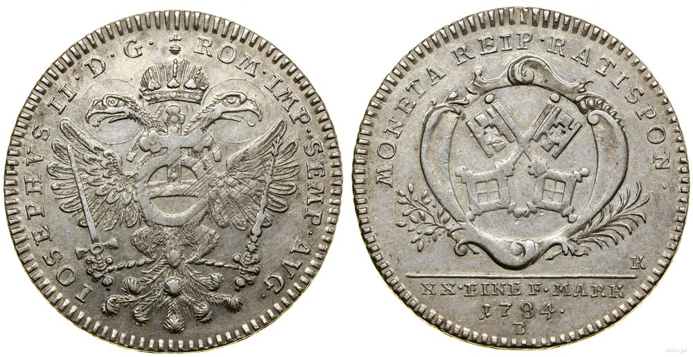 Niemcy, półtalar, 1784 B