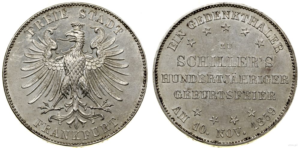 Niemcy, talar pamiątkowy, 1859