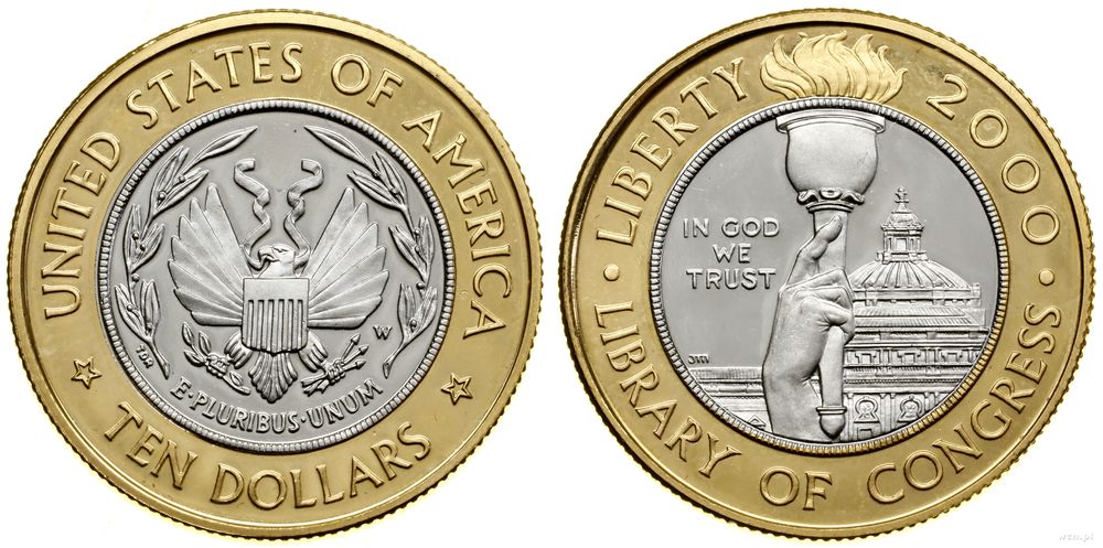 Stany Zjednoczone Ameryki (USA), 10 dolarów pamiątkowe, 2000