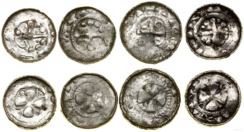 Niemcy, zestaw 4 x denar krzyżowy
