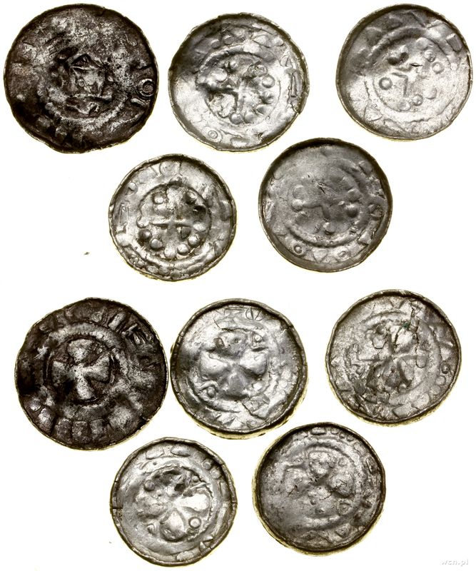 Niemcy, zestaw 5 x denar krzyżowy