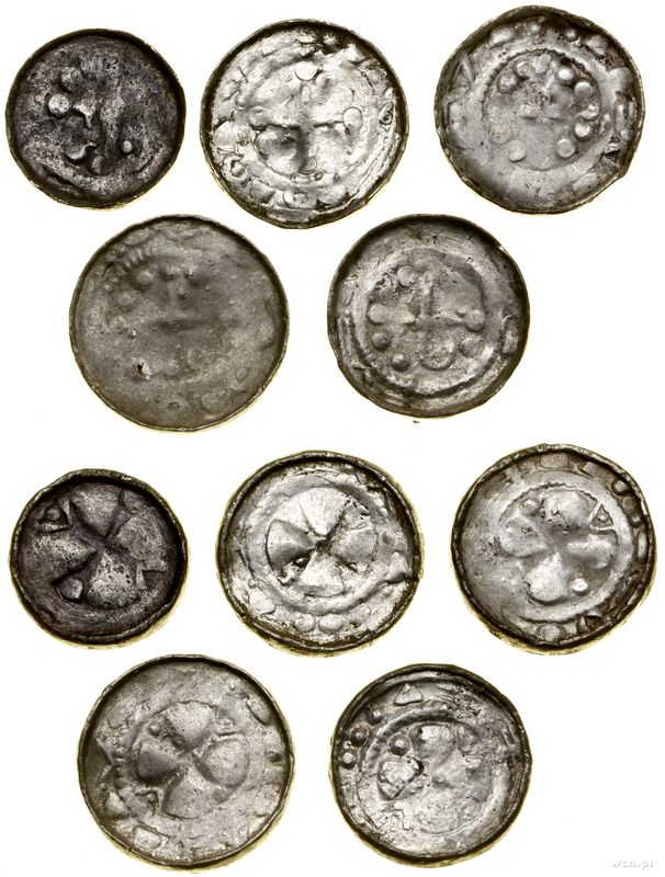 Niemcy, zestaw 5 x denar krzyżowy