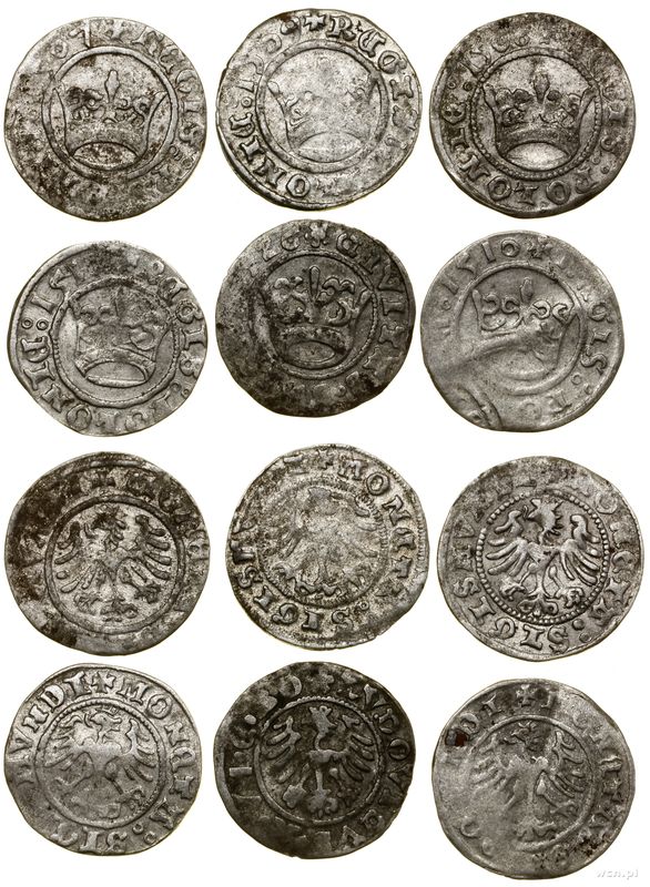 Polska, zestaw 6 x półgrosz