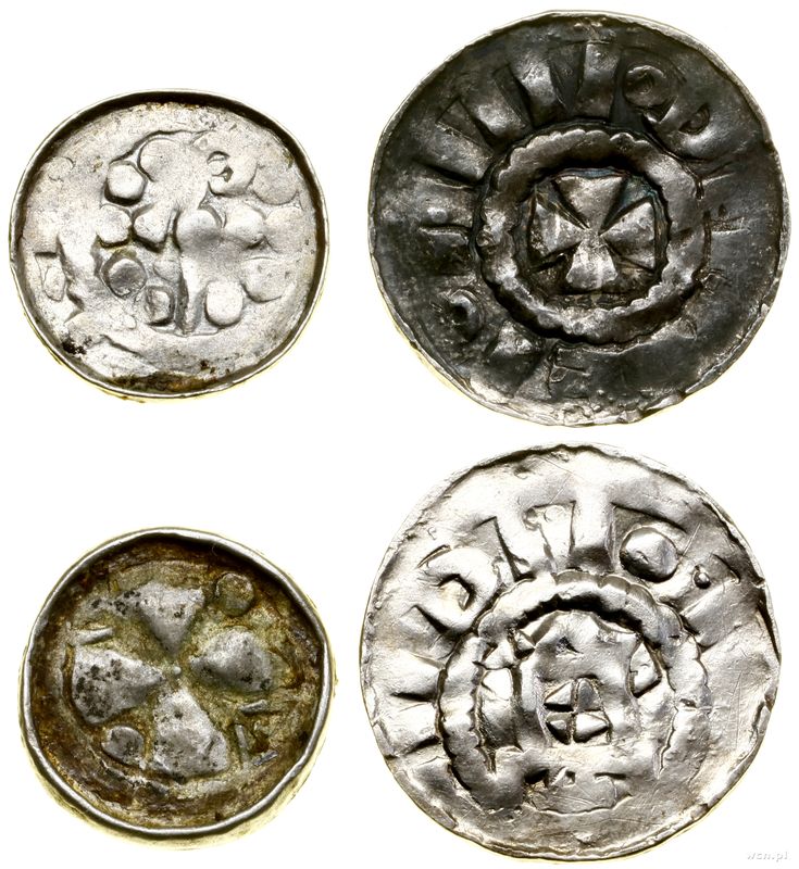 Niemcy, zestaw 2 x denar krzyżowy