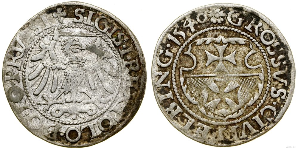 Polska, grosz, 1540