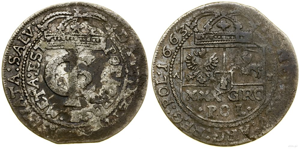 Polska, złotówka (tymf), 1663 AT