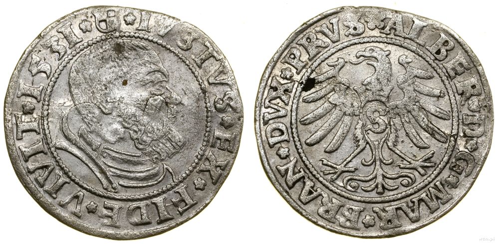 Prusy Książęce (1525–1657), grosz, 1531