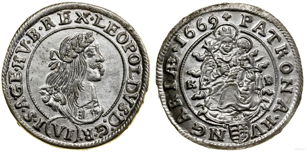 Węgry, 6 krajcarów, 1669 KB