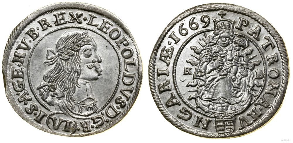 Węgry, 6 krajcarów, 1669 KB