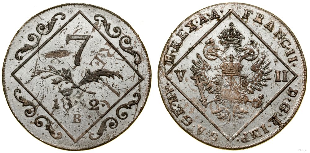 Austria, 7 krajcarów, 1802 B
