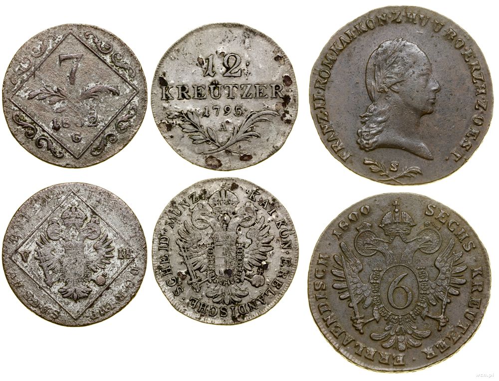 Austria, zestaw 3 monet