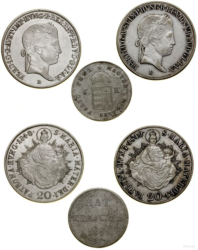 Węgry, zestaw 3 monet