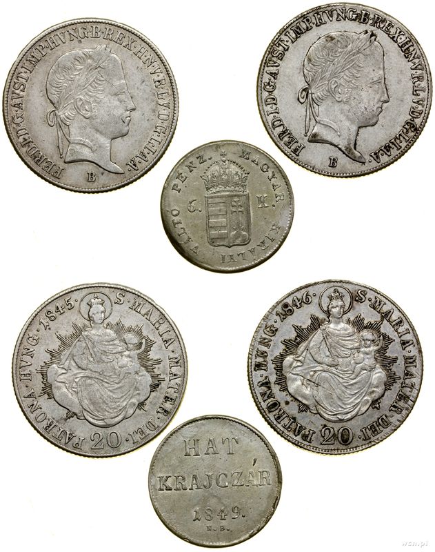 Węgry, zestaw 3 monet